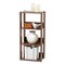 IRIS USA 3 Shelf Open wood toned Shelving Rack Unit, Brown/Light Brown